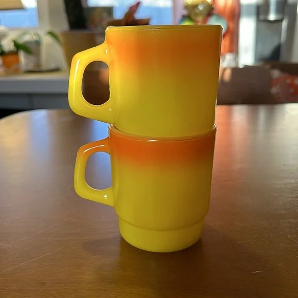 Pair of vintage anchor hocking fire king mugs - Picture 4 of 6